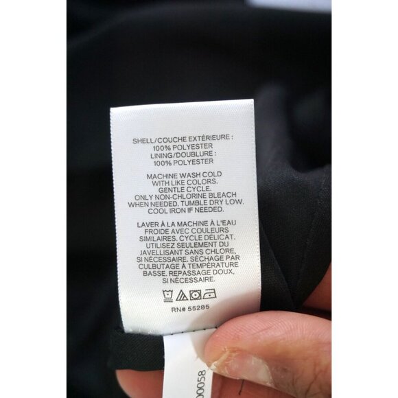 Express V Neck Ruffle Short Sleeve Shift Dress Black Lined - Size XS, NWT - Picture 10 of 10